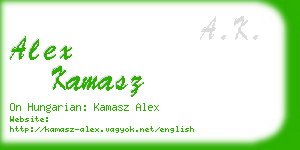 alex kamasz business card